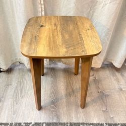 Rustic Wood Grain Square Side Table