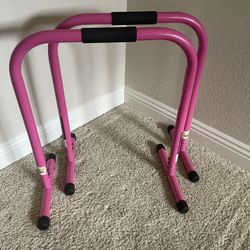 Equalizer Dip Bars -  Total Body Strengthener Bars (Set Of Two Pink)