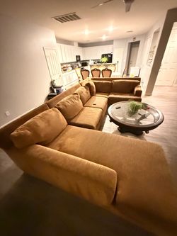 Large brown sectional