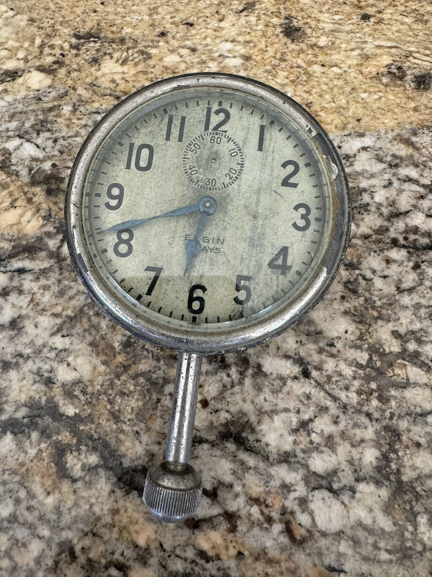Antique Elgin 8 Day Automobile Clock