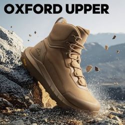 Botas  de Trabajo Para Hombres Forro De Malla Cuero Vegano Suela De Goma Y Cierre Lateral  Size 9.5 