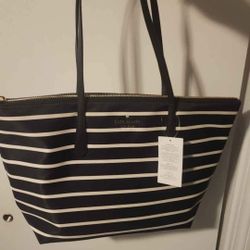 **BRAND NEW WITH TAGS** Kate Spade kitt jess stripe printed large bag