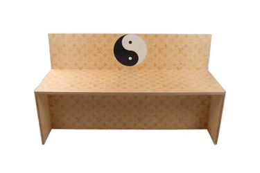 LOUIS VUITTON YIN & YANG MONOGRAM WOODEN BENCH
