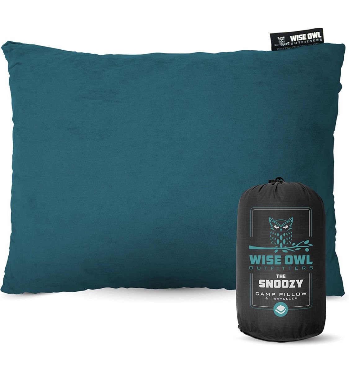 Wise Owl Outfitters Camping Pillow - Travel Pillow, Camping Accessories and Travel Must Haves - Compressible Memory Foam Pillow - Small/Medium