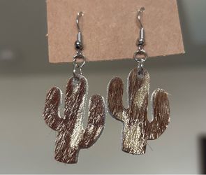 New Cactus women’s earrings hair on hide