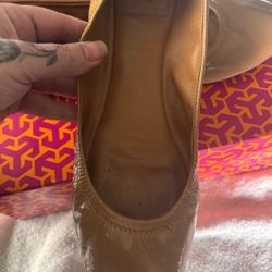 Tory Burch Ballet Shoes Mustard Color