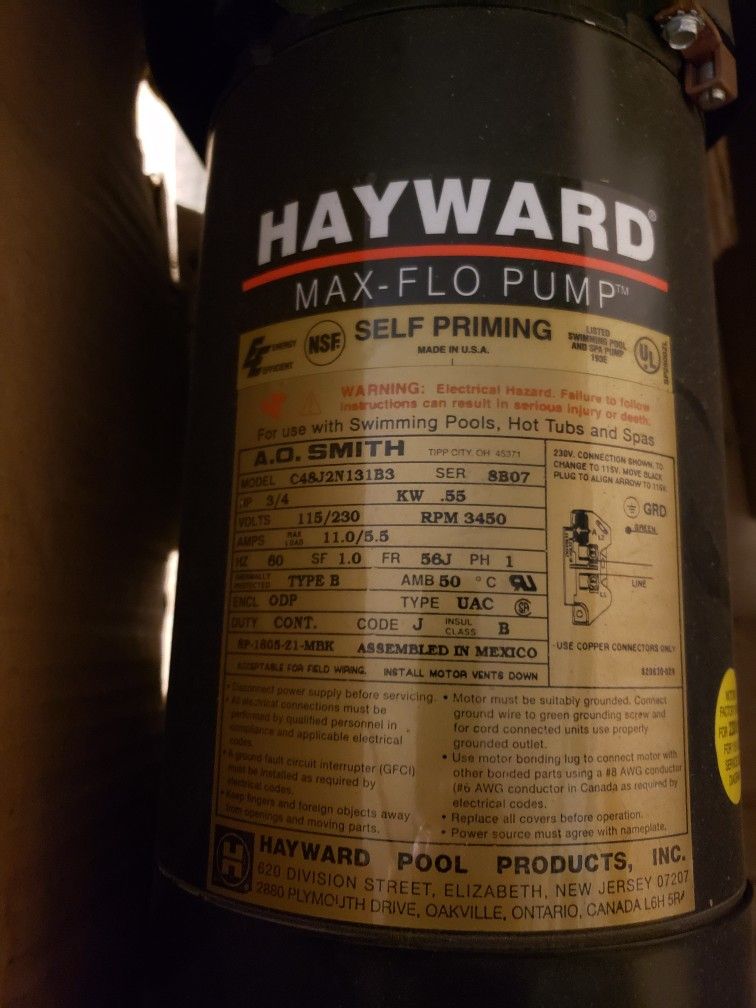Brand New Hayward Max Flo Pump