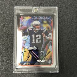 Tom Brady autographed Football card