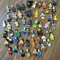 55 Original LEGO Mini Figures With Accessories
