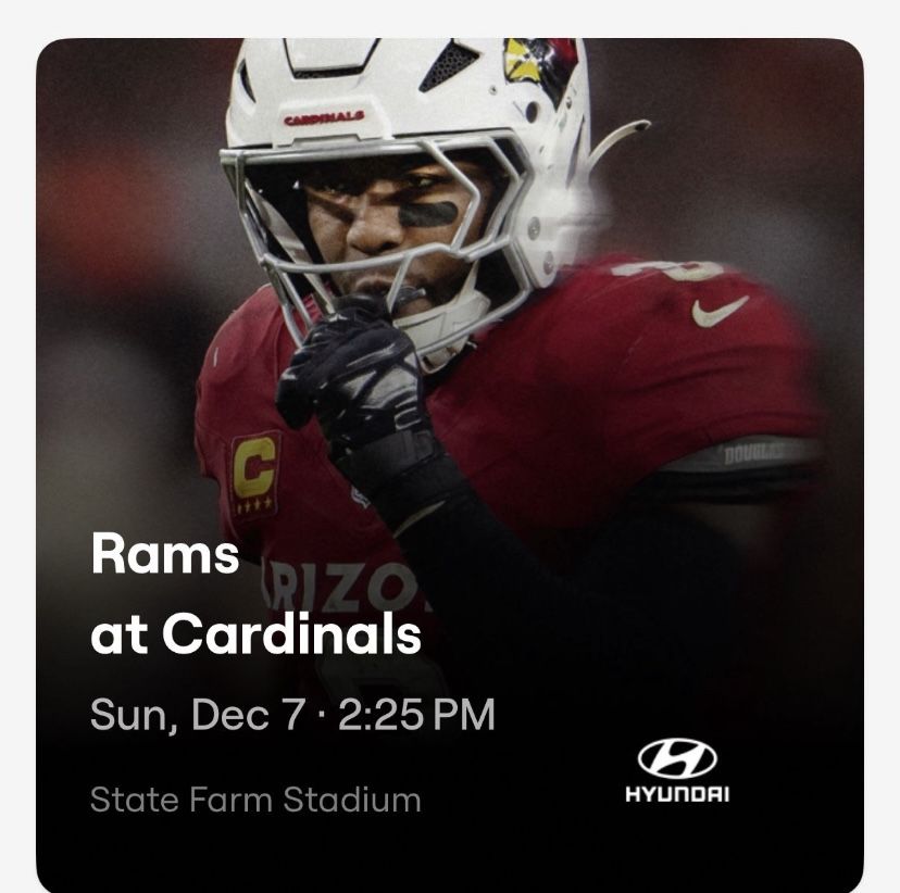 Cardinals Vs Rams | Sun Dec 7