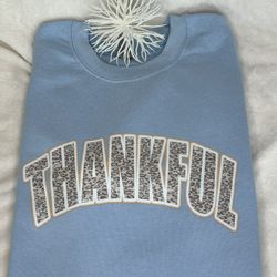 Light Blue Thankful Sweater 