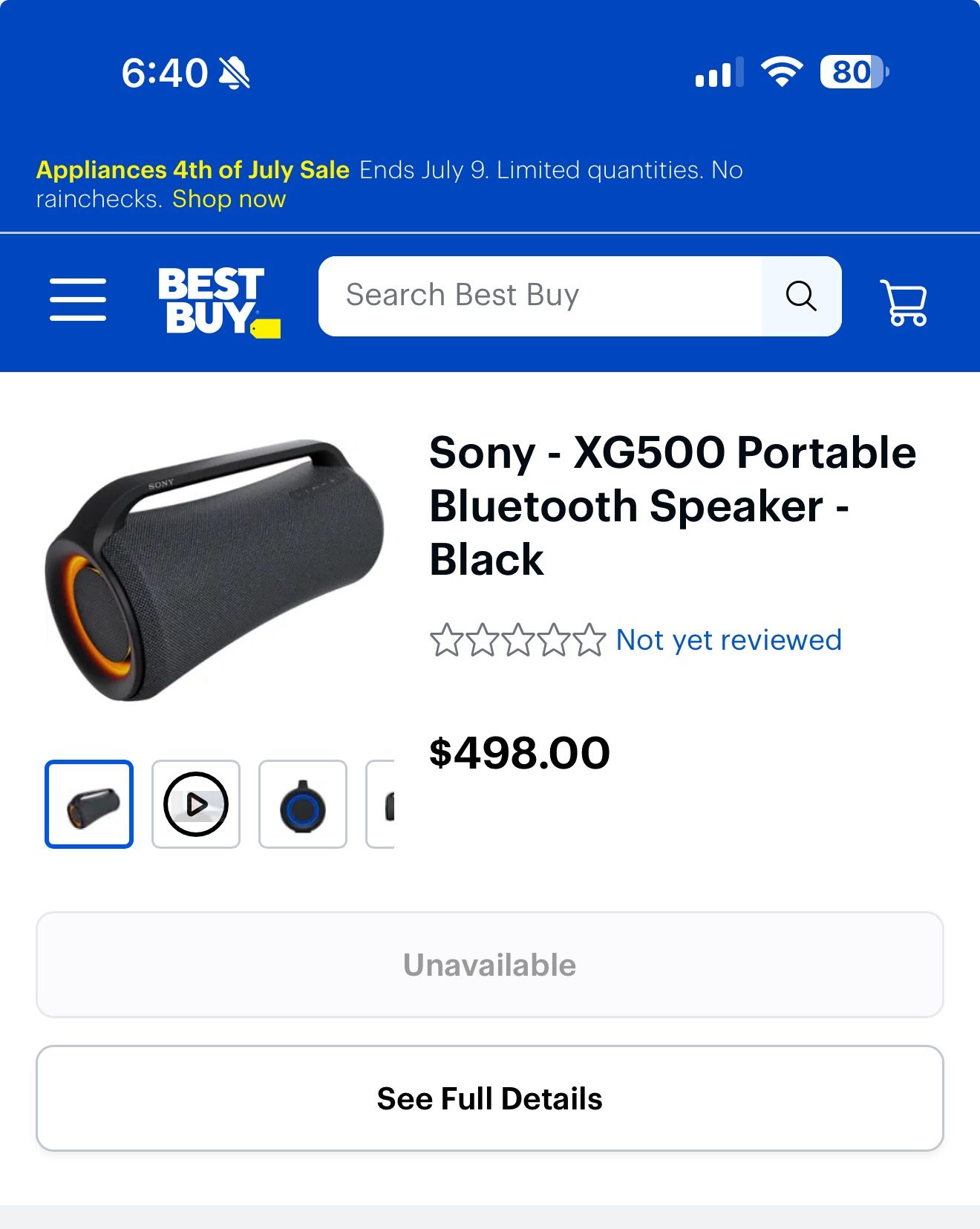 Sony XG500 Bluetooth Speaker