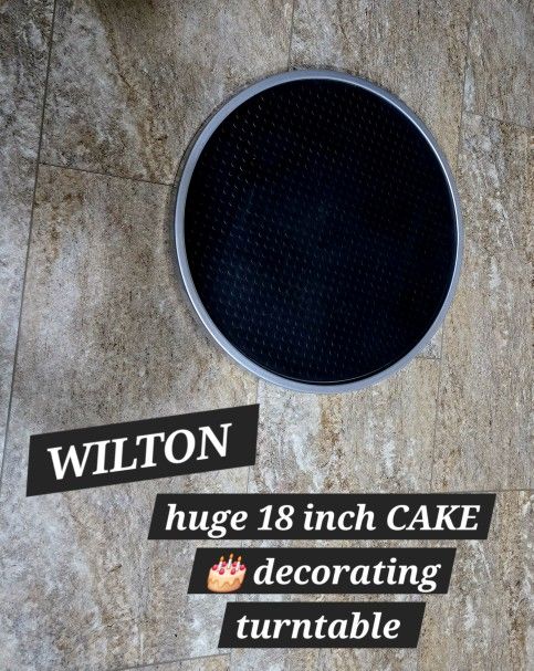 HUGE 18 INCH WILTON CAKE DECORATING TURNTABLE