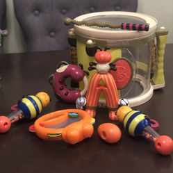 B. Toys Drum Set of Instruments! Extra 🐝  Included!