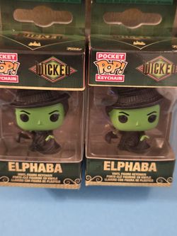 Wicked Elphaba 2 Keychains Pocket Funko Pop Combo Set