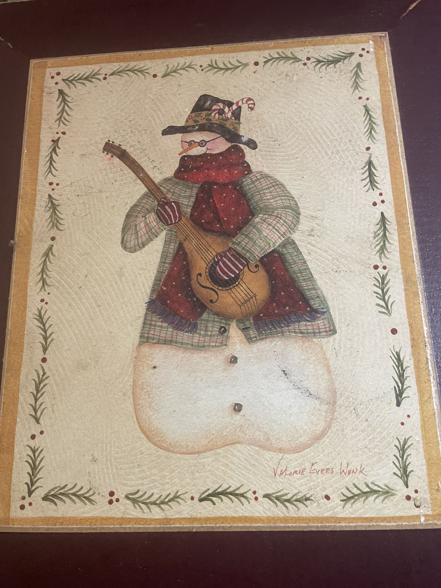 Snowman Playing the Mandolin