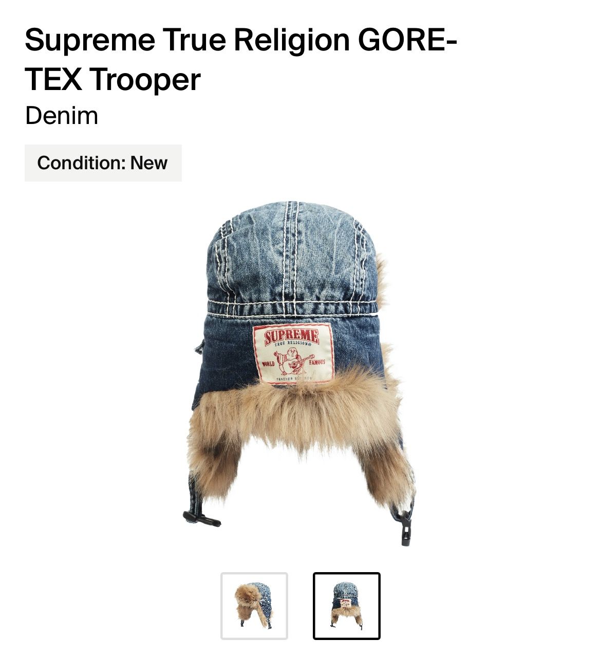 Supreme True Religion Trooper Hat Denim for Sale in Converse, TX
