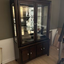 Buffet/Sideboard and Lighted Hutch