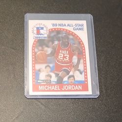 Michael Jordan card from 1989 in a hard protective case.    $12