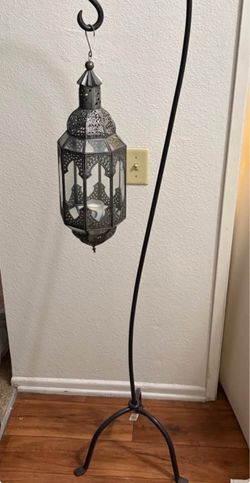 Moroccan Style Hanging Lantern with Floor Stand