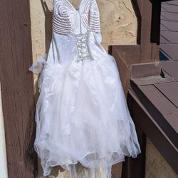 Women's Size Medium Wedding or Madonna dress Halloween costume 

I bought this to use as a wedding dress costume, but I've also seen it used as a Mado