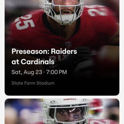 3 AZ Cardinal vs Raiders W/Green East Parking
