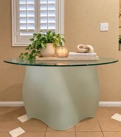 Wavy Glass Console Table (can deliver) - Reflex Angelo "Gaudi" Style