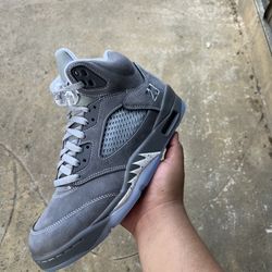 Jordan 5 wolf grey size 9.5