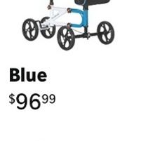 Knee ScooterKnee Scooter for Adults for Foot SurgerySteerable Knee Walker for Foot Injuries Compact Crutch Alternative with Dual Braking System (Blue)