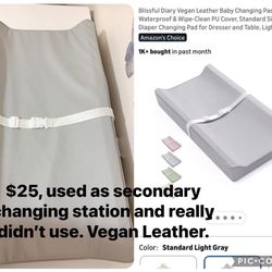 Baby Changing Pad Vegan Leather 