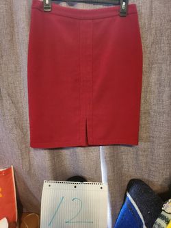 Banana Republic Red Lined Skirt Sz 6
