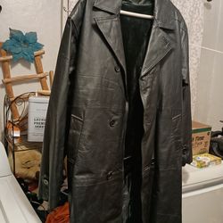 Lucky Leather long coat