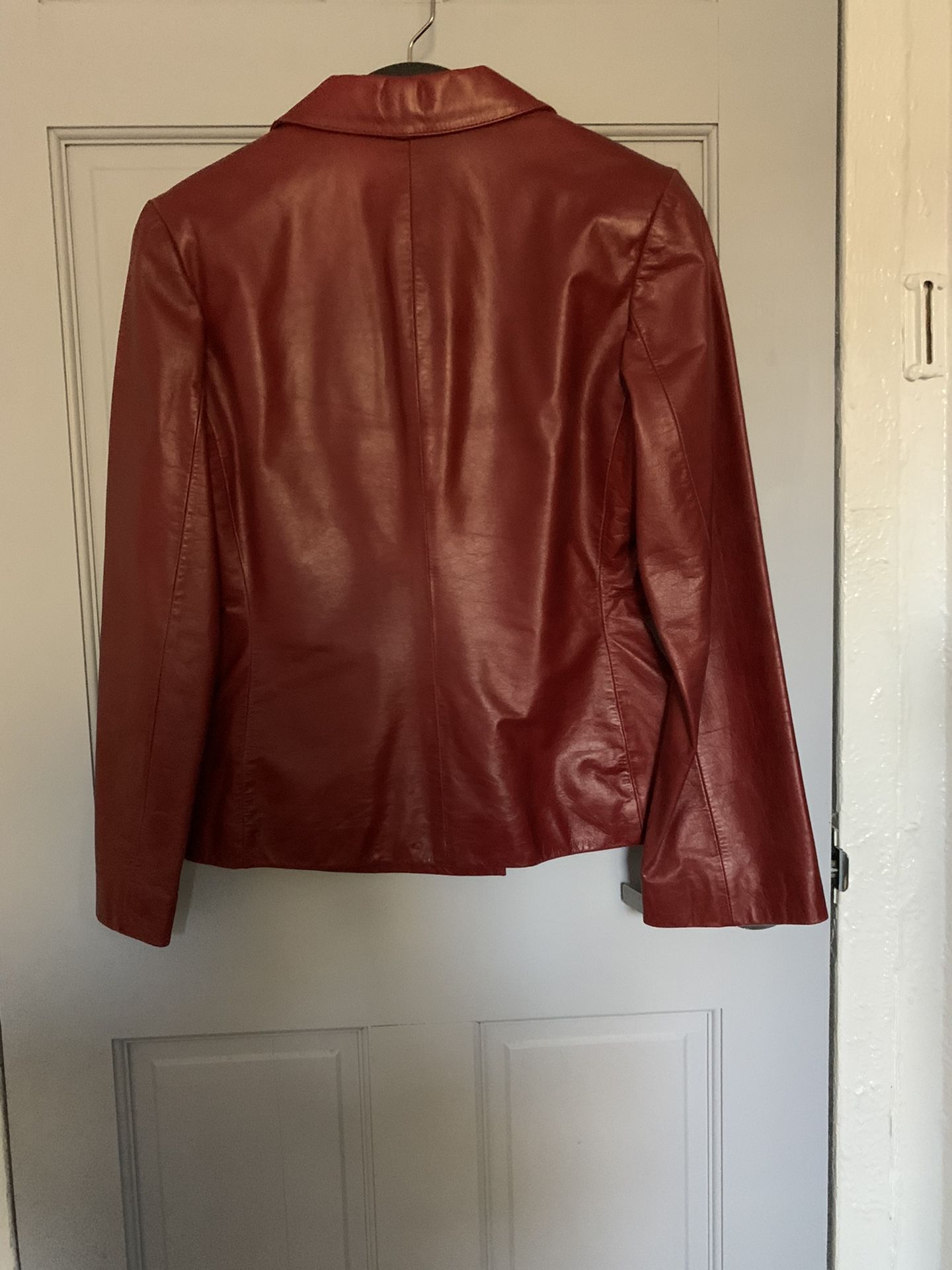 Vintage Express Genuine Leather Fitted Blazer Coats & Jackets