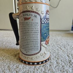 Commemorative Cal Ripken Game Streak Beer Stein