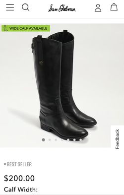 Sam Edelman penny black leather boots for women size 11 and a half.