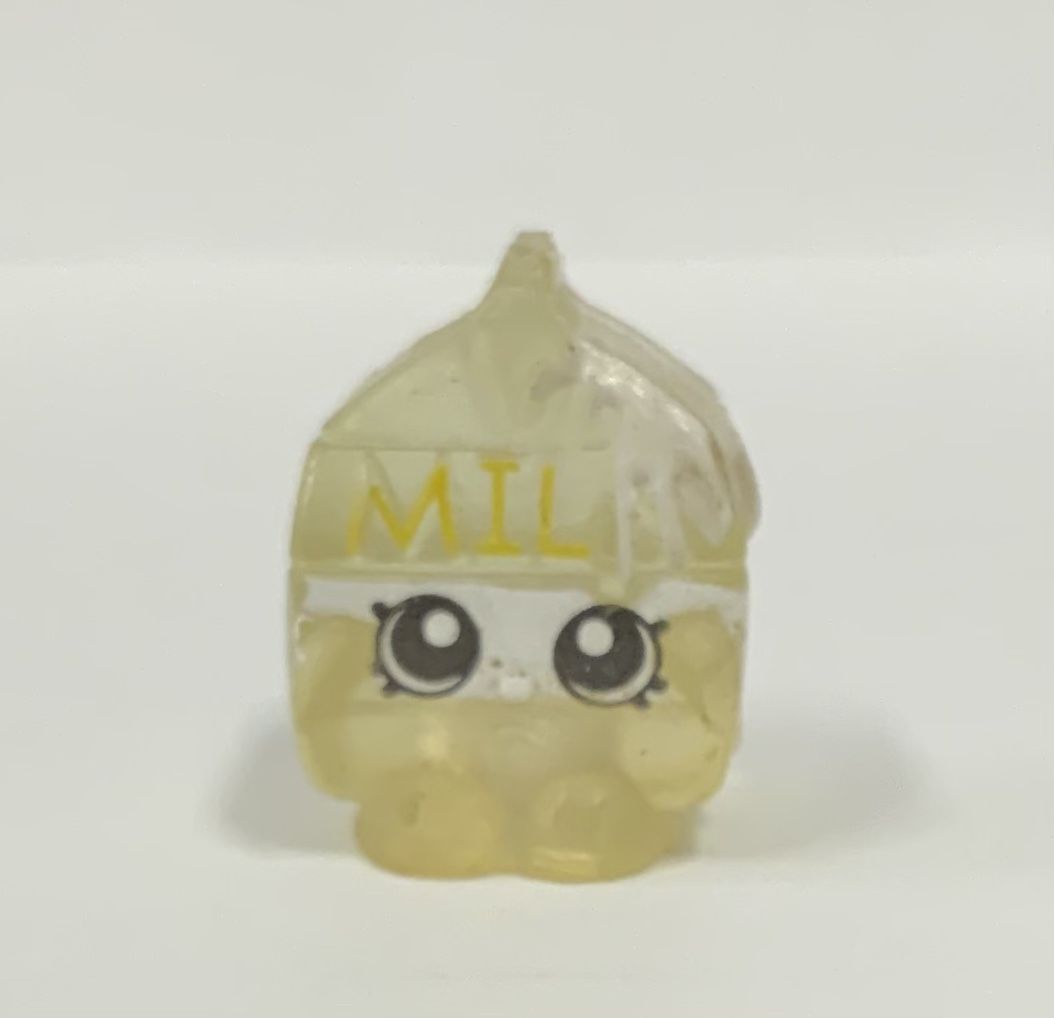 Shopkins Translucent Clear Milk Carton Yellow Necklace Charm Accessory Miniature