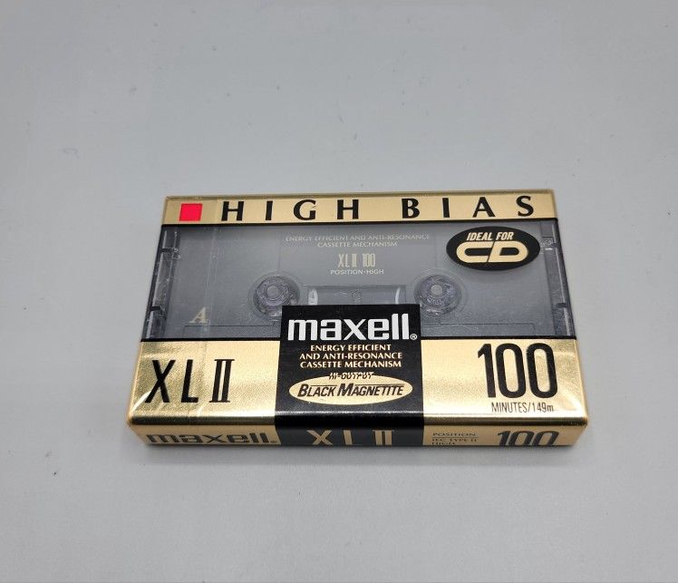 Maxell High Bias XLII 100 Minutes Blank Audio Cassette Tape.