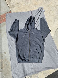 New Gray Full-Zip Hoodie Sweatshirt size Large