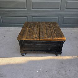 Solid Wood Ashley Furniture flip top Coffee table with storage read description for details 