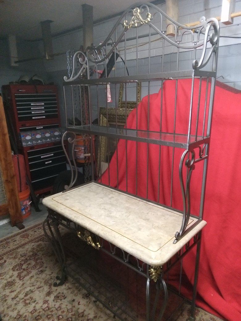 Nice real Heavy Duty Wrought Iron Backers Rack 