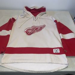 Detroit Red Wings Old Time Hockey NHL Hoodie Mens Xl Clean Causeway Collection