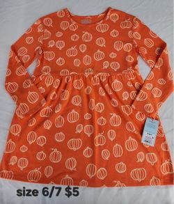 Girls pumpkin dress