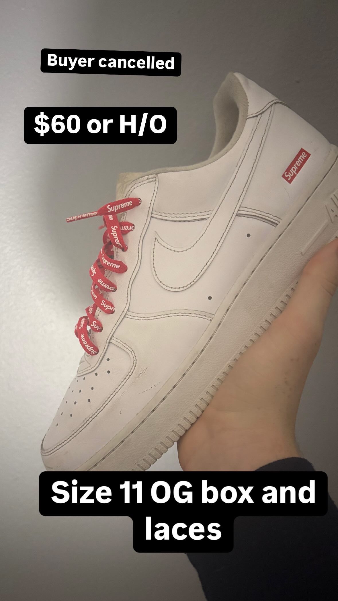 Supreme AF1 Used Size 11