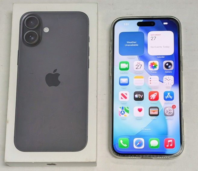 Like New iPhone 16 Plus 5G For T-Mobile Metro MetroPCS Sprint TruConnect Tello Google Fi Mint Ultra Gen Mobile With AppleCare Warranty