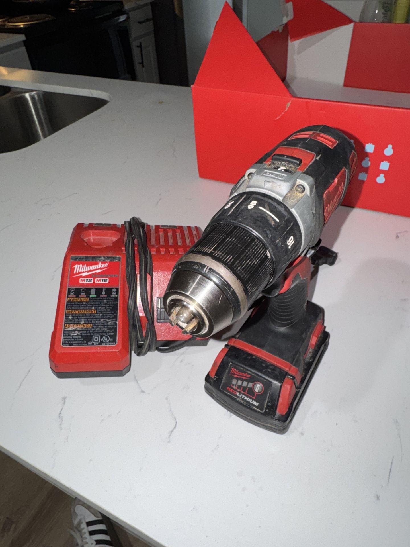 Milwaukee Drill and Fast Charger + Battery