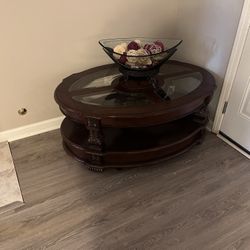 Wood And Glass Table