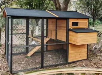 Wooden chicken coop