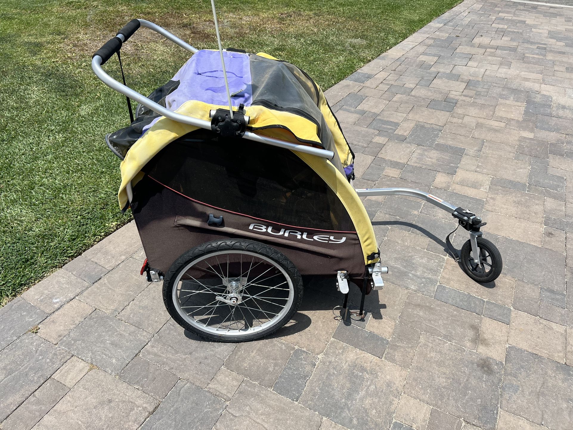 Burley Bike Trailer With Stroller With Jogger Attachment. $50