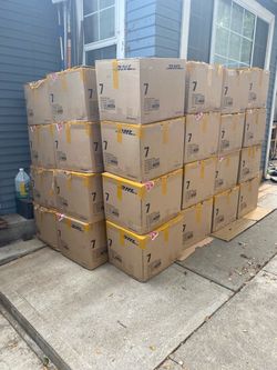 Moving DHL Cardboard Boxes $1 Each: Used Empty Heavy Duty DHL Cardboard Boxes No.7 ,No.6 a nd No.5 _Aug 2026