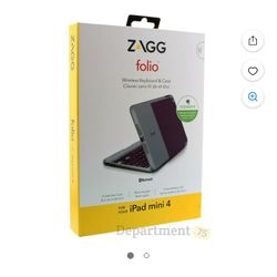 ZAGG Folio Case with Wireless Keyboard for iPad mini 4 New !